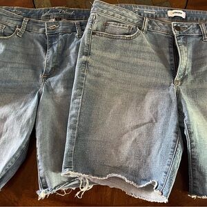 Sonoma Light Blue Denim Bermuda Shorts - Frayed Hem